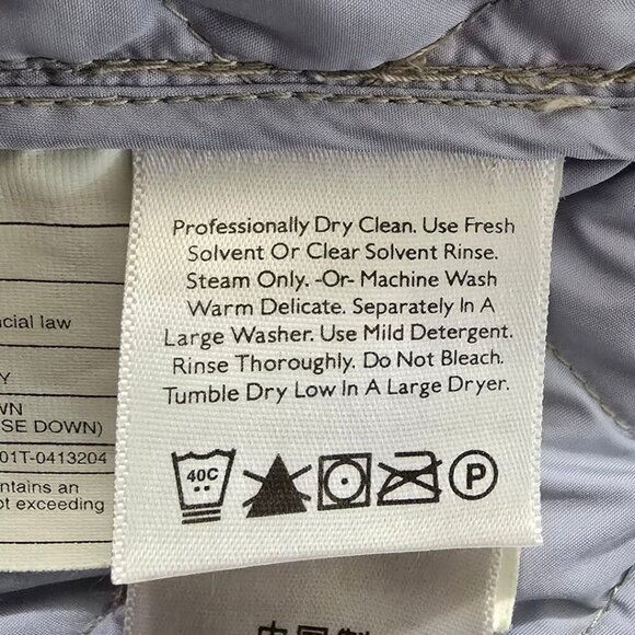 Eddie Bauer Tan Quilted Goose Down Jacket Sz XL - Picture 11 of 12